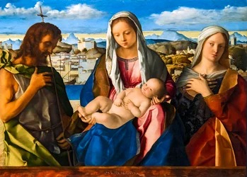 De Maagd en het Kind tussen Johannes de Doper en een heilige (Heilige Conversatie Giovannelli)